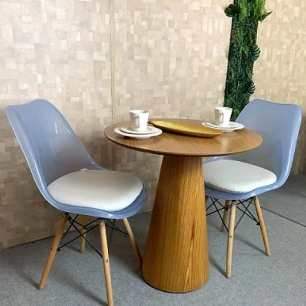 Mesa de Jantar Cone 60 cm Base Freijó Tampo Freijó - artdesign